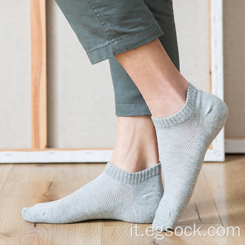 calzini traspiranti in maglia tinta unita alla caviglia
